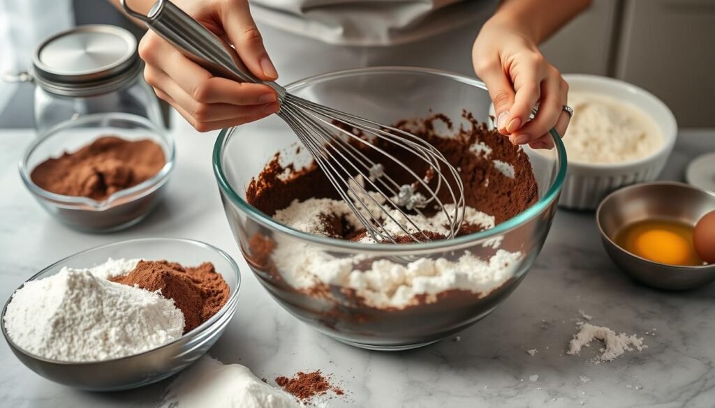 Easy Cocoa Cake Mixing Process Easy Cocoa Cake Mixing Process