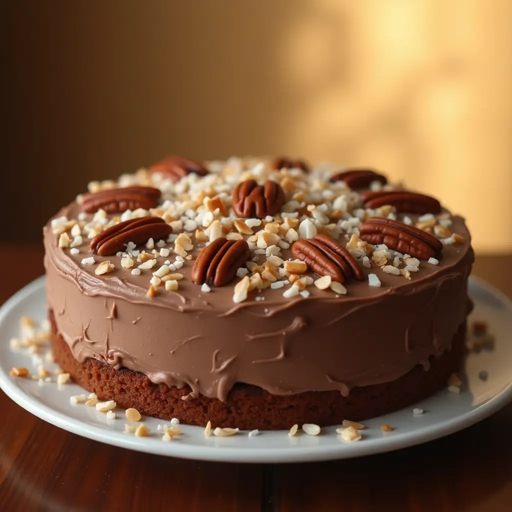 German Chocolate Cake Frosting – Rich and Easy to Make 2 Pecans and Coconut Topping Selection