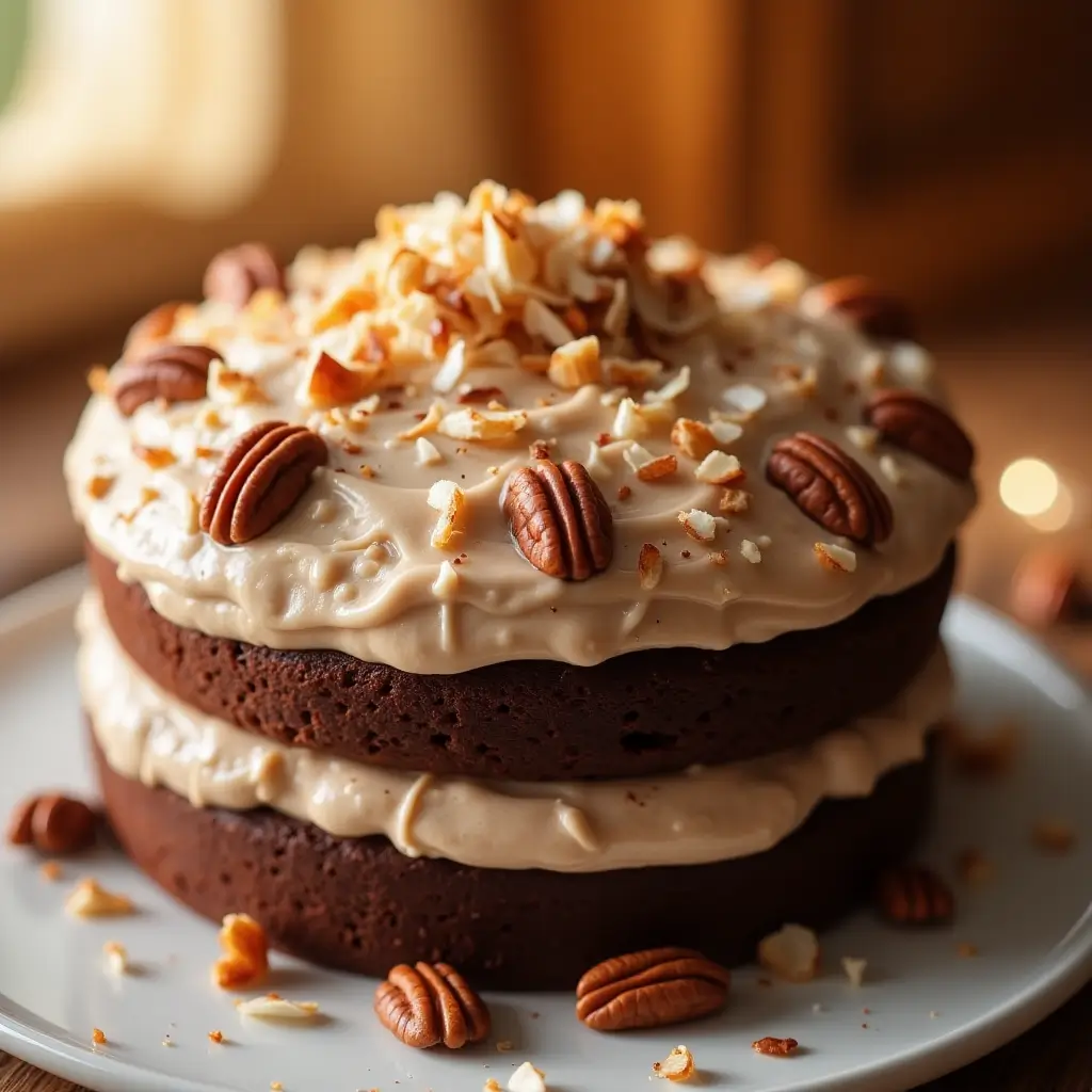 German Chocolate Cake Frosting – Rich and Easy to Make 1 Pecans and Coconut Topping Selection