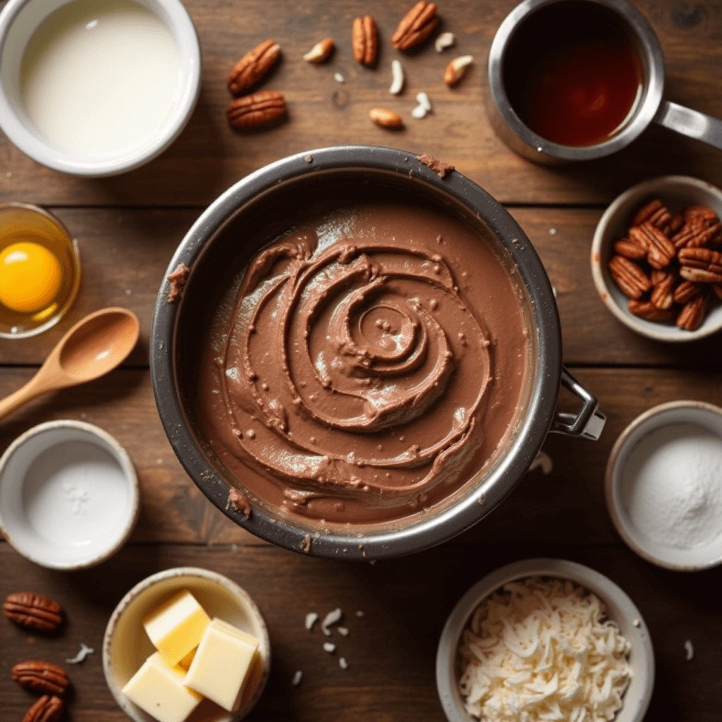 German Chocolate Frosting – Classic Coconut Pecan Recipe 2 German Chocolate Frosting Consistency Tips