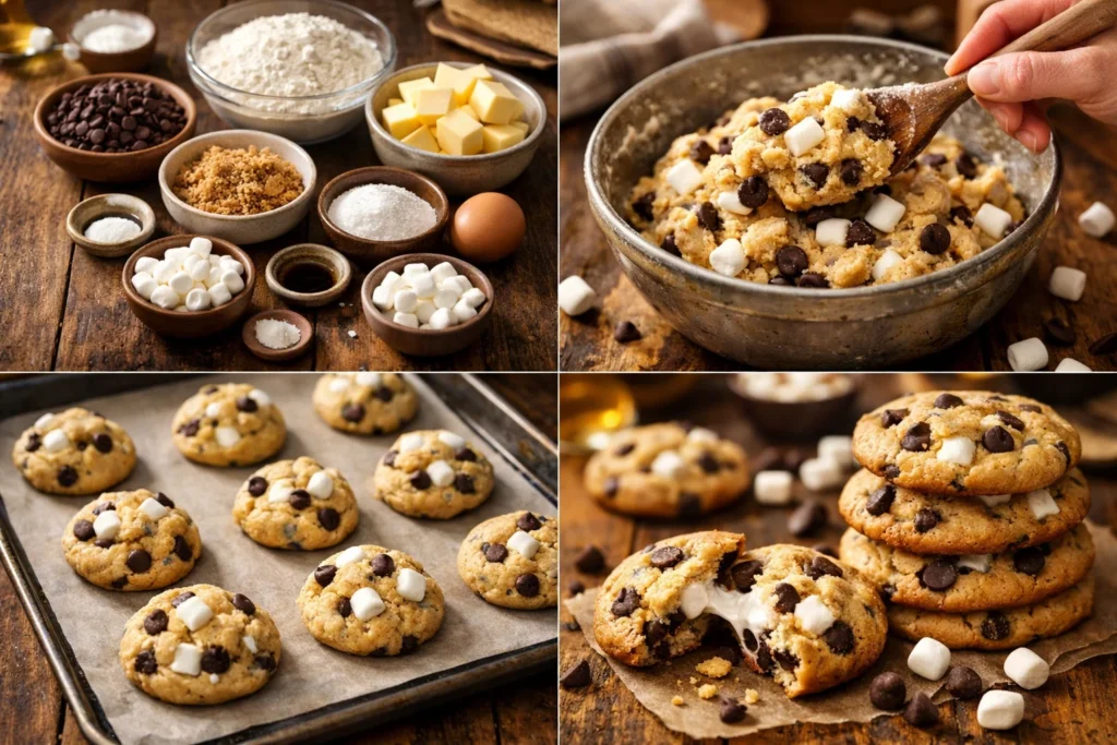 marshmallow cookies Steps